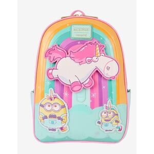Loungefly Universal Minions Fluffy Unicorn Backpack NWT